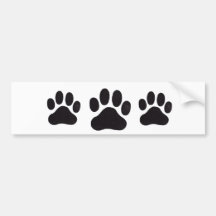 PawPrint, PawPrint, PawPrint Bumper Sticker