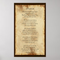 "Pawprints" Pet Memorial Poetry Poster