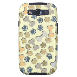 Paws and Bones Yellow Samsung Galaxy S3 Case
