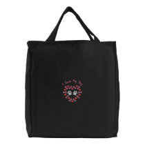 Paws and Hearts Embroidered Tote Bag - Customizabl embroidered bags by naturetees Paws and Hearts Embroidered Tote Bag - Customizabl embroidered bags