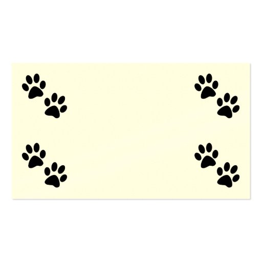 Paws Business Card Templates (back side)