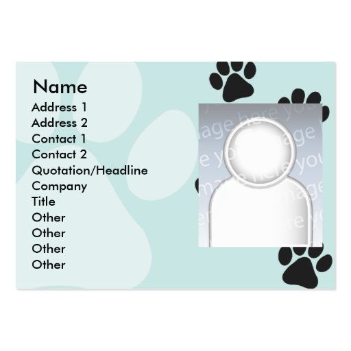 Paws - Chubby Business Card (front side)