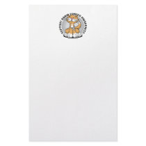 Paws for Brain Cancer Cat stationery by fightcancertees Paws for Brain Cancer Cat stationery