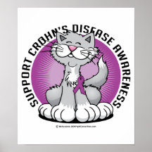 Paws for Crohn's Disease Cat Posters