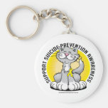 Paws for Suicide Prevention Cat Keychain