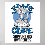 Paws for the Cure ALS Cat posters