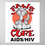 Paws for the Cure Cat AIDS Poster
