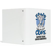 Paws for the Cure Cat Colon Cancer binders by fightcancertees Paws for the Cure Cat Colon Cancer binders