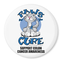Paws for the Cure Cat Colon Cancer magnets