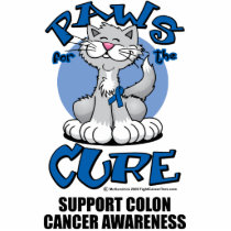 Paws for the Cure Cat Colon Cancer photo sculptures by fightcancertees Paws for the Cure Cat Colon Cancer photo sculptures