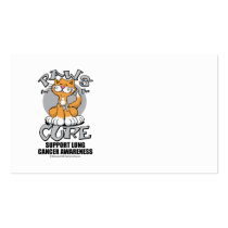 Paws for the Cure Cat Lung Cancer business cards by fightcancertees Paws for the Cure Cat Lung Cancer business cards