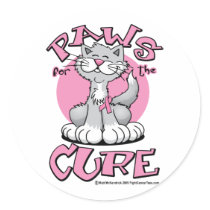 Paws-for-the-Cure-Cat stickers