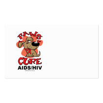 Paws for the Cure Dog AIDS business cards