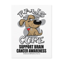 Paws for the Cure Dog Brain Cancer postcards by fightcancertees Paws for the Cure Dog Brain Cancer postcards
