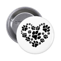 Paws Heart Buttons