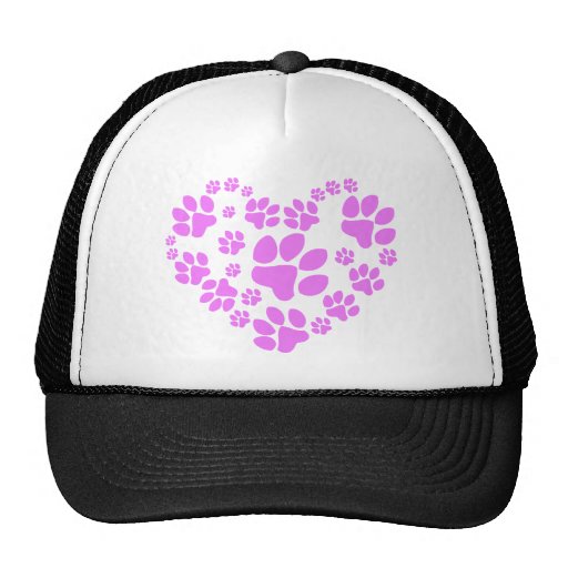 Paws Heart Trucker Hats