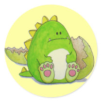 Paws Here "Paul" Round Sticker