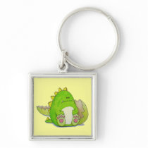 Paws Here Premium Square Keychain "Paul"