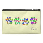 Paws Rainbow Color Paw Prints Accessory Bag