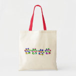 Paws Rainbow Color Pawprints Crafts & Shopping Bag