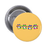 Paws Rainbow Color Pawprints Pin