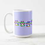Paws Rainbow Color Pawprints Tea Coffee Mugs