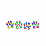 Paws Rainbow Color Pawprints