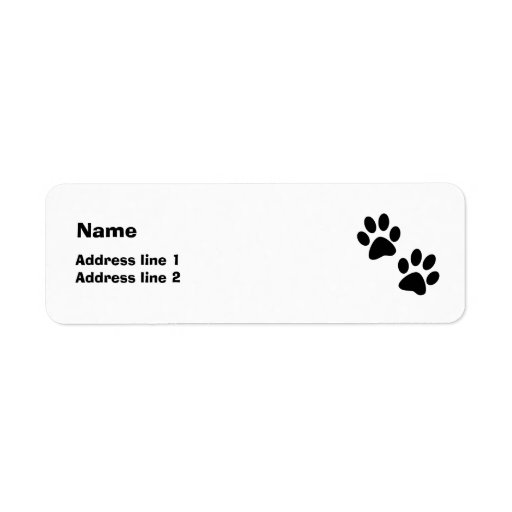 Paws Return Address Label