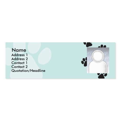 Paws - Skinny Business Cards (front side)