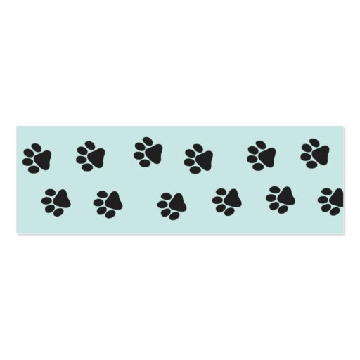 Paws - Skinny Business Cards (back side)