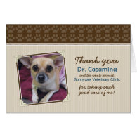 Paws Thank You Card for the Vet (taupe/brown)