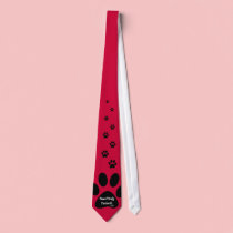 Pawsitively perfect Tie, Red ties