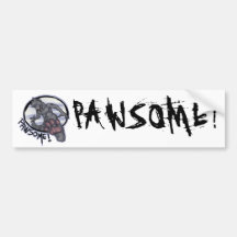 pawsome bumper sticker