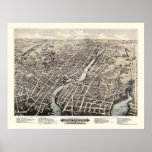 Pawtucket, RI Panoramic Map - 1877 Posters