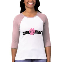 PAWZAZZ Pink paw t-shirts