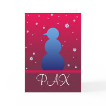Pax Peace and goodwill Christmas card by Softproduct Pax Peace and goodwill Christmas card