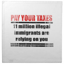 Pay your taxes Faded.png Printed Napkin