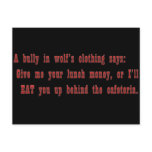 Paying tribute to a bully postcard