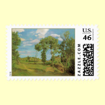 Paysage au bord du Lez 1870, Frederick Bazille postage by vintagegiftmall Paysage au bord du Lez 1870, Frederick Bazille postage