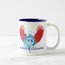Paz abstracta de DC Taza De Café