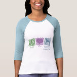 Paz, amor, y perros en colores pastel del leopardo camiseta