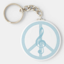 Paz de la música llaveros personalizados