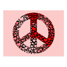 paz de los corazones tarjetas postales