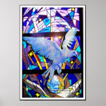 Paz en arte del poster de Digitaces de la paloma d