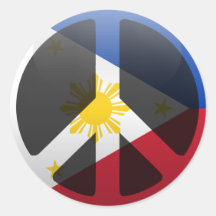 Paz en Filipinas Pegatina