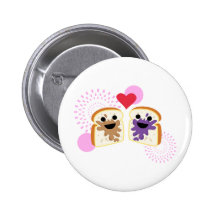 PB& J Love Pinback Buttons
