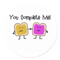 PB & J ROUND STICKER