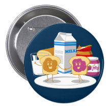 PB Loves J Pinback Button