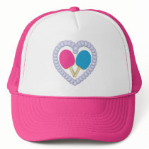 PB Ping Pong Paddle Heart Hats