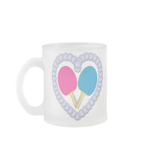 PB Ping Pong Paddle Heart mugs